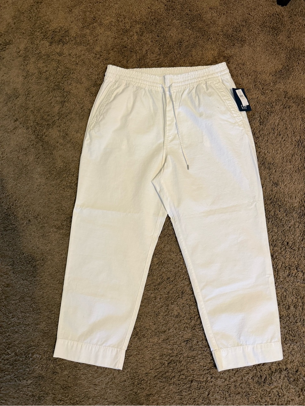 Womens Size 16 Gap NEW WITH TAGS White Drawstring Casual Pants